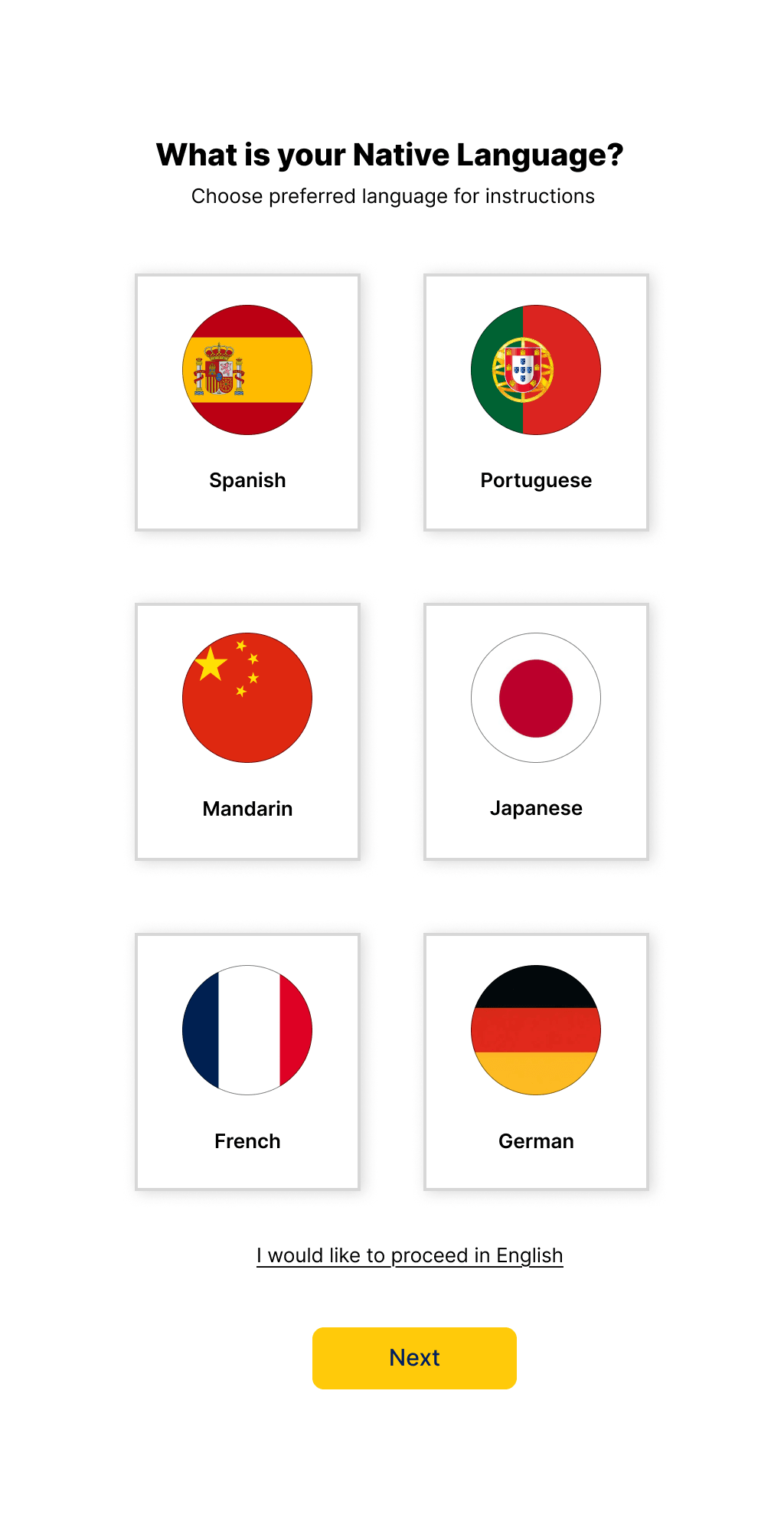 Linguist native language picker