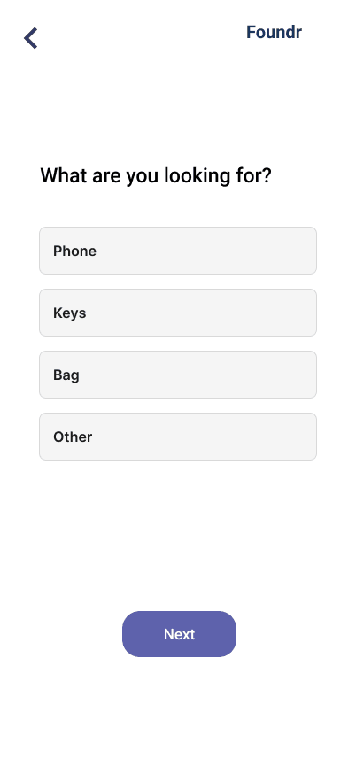 Foundr app — choosing what was lost